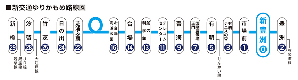 ゆりかもめ路線図